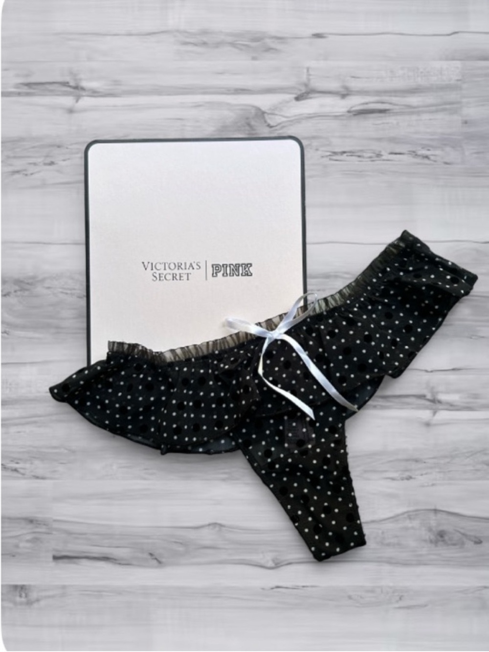 🆕🖤 Tease Double Polka Dot Thong Victoria’s Secret Small NWT